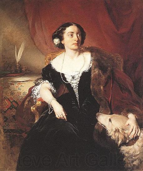 Friedrich von Amerling Countess Nako Norge oil painting art